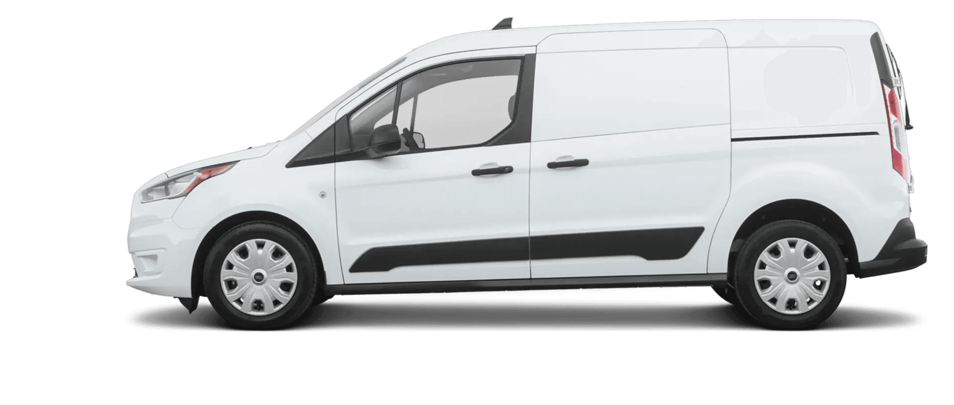 Side view of Ford van for comparison.