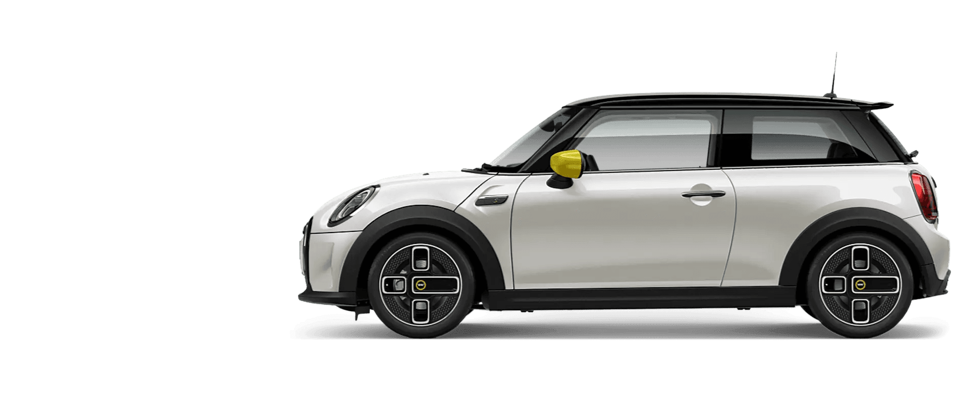 Side view of one door Mini Cooper for comparison. The TELO truck is equivalent in size to a Mini Cooper.